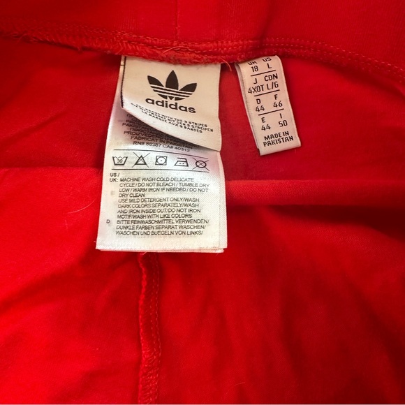 Adidas Original Stripes Compress Leggings - Red - Large - Picture 5 of 8